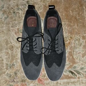 Ted Baker shoes men's size 12 grey Gray Black Halton Lace-Up Shoes